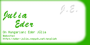 julia eder business card