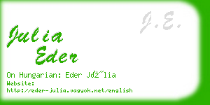 julia eder business card